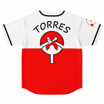 White Red Naruto Uchiha Rave Baseball Jersey