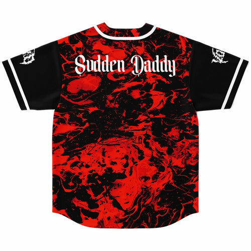 SVDDEN DEATH Black Blood Red Liquid Rave Baseball Jersey
