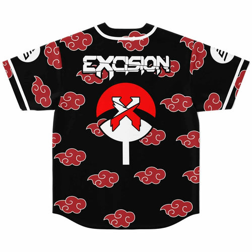 Excision Black Akatsuki Red Rave Baseball Jersey