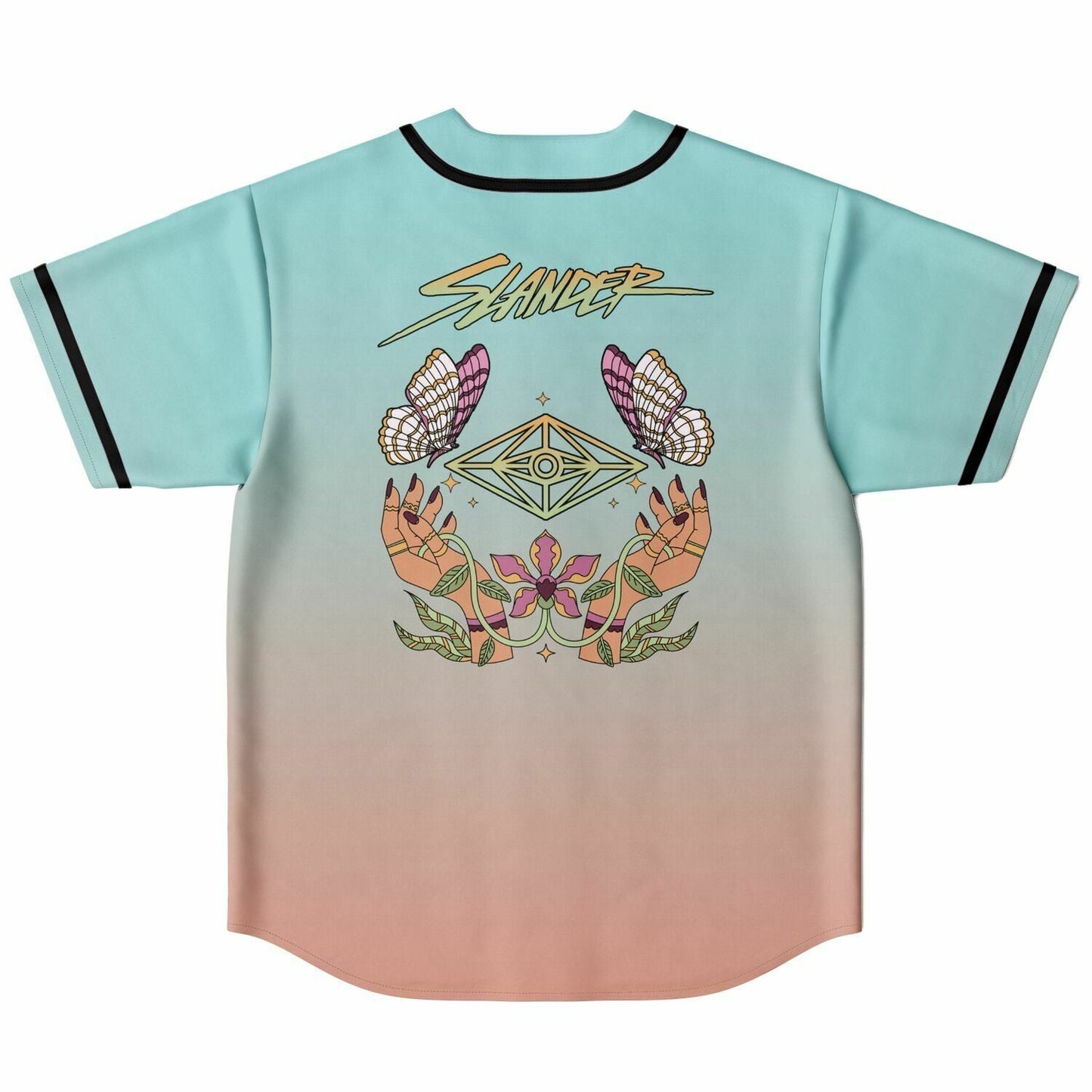 Slander Pastel Butterfly Reversible Baseball Jersey