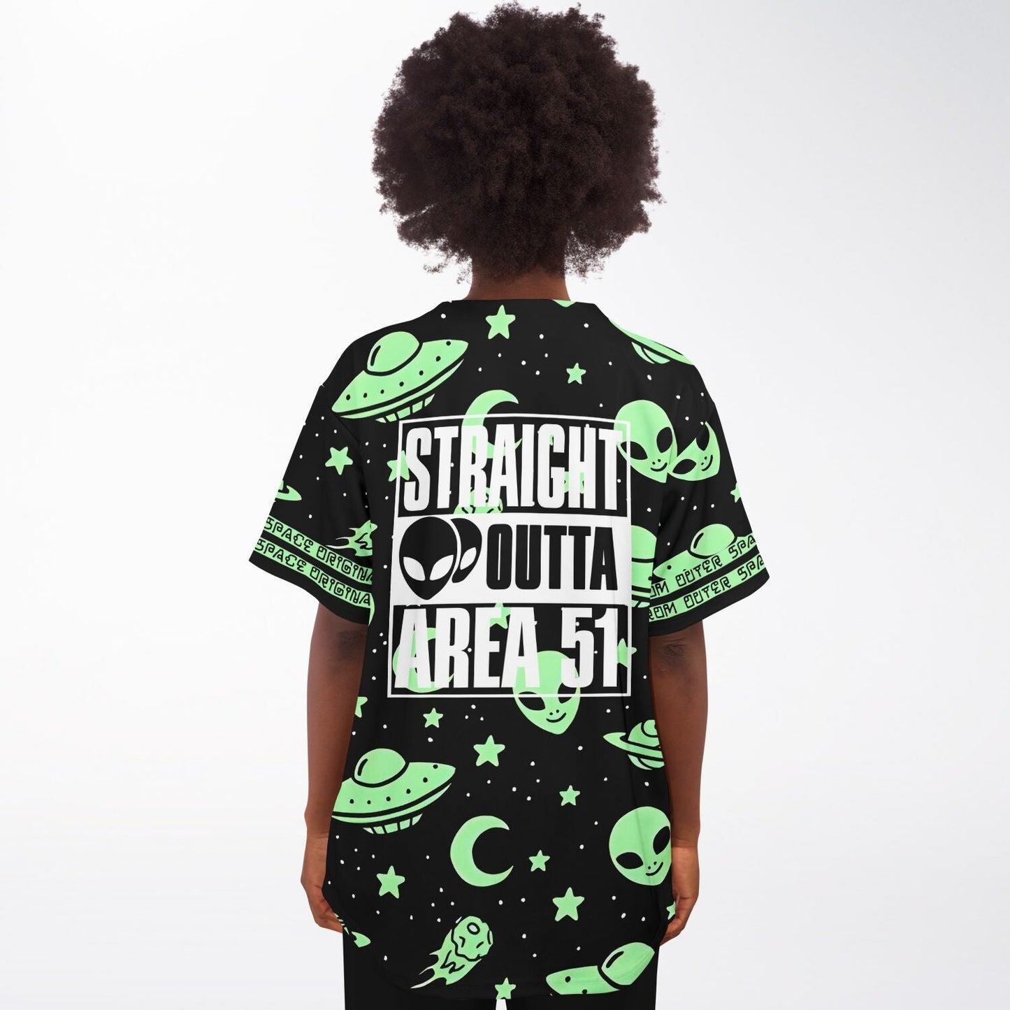 Black Aliens Rave Baseball Jersey