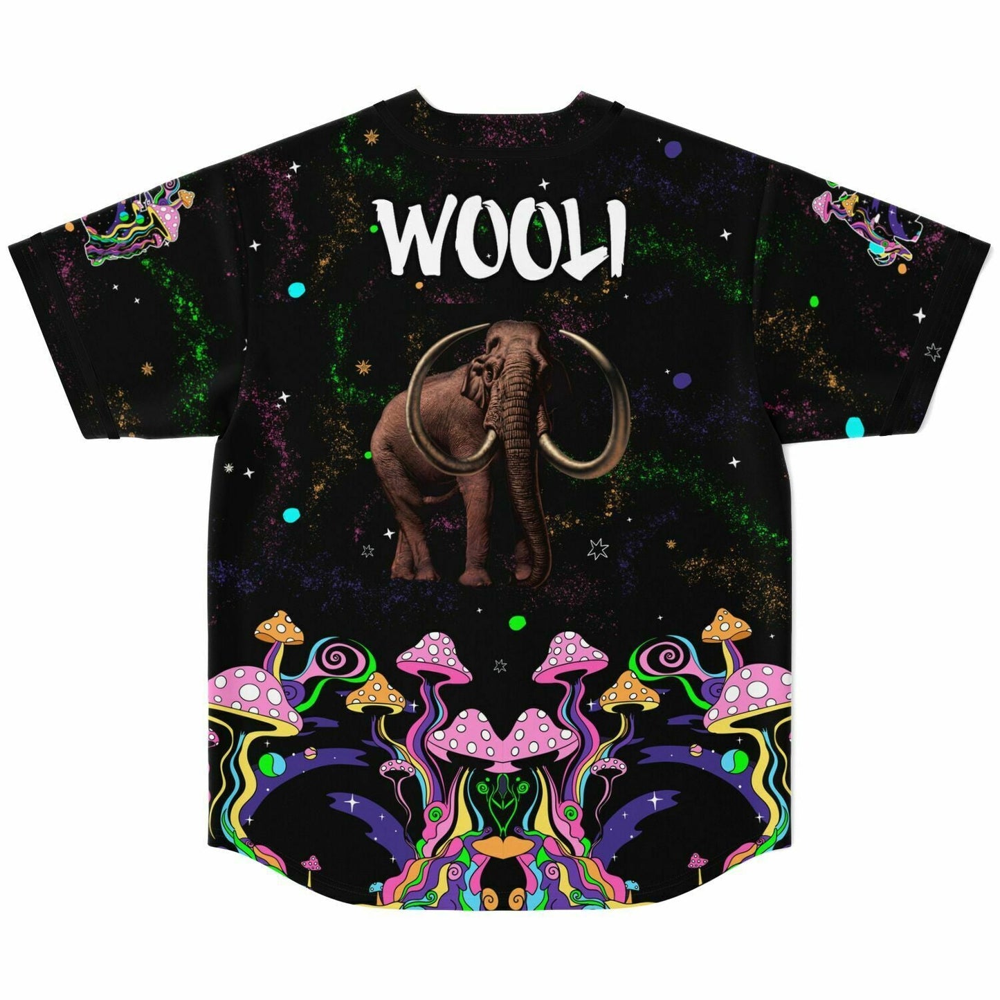 Wooli Black Galaxy Cosmic Starfield Rave Baseball Jersey