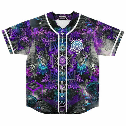 Electric Universe Purple Sacred Geometry Rave Baseball Jersey
