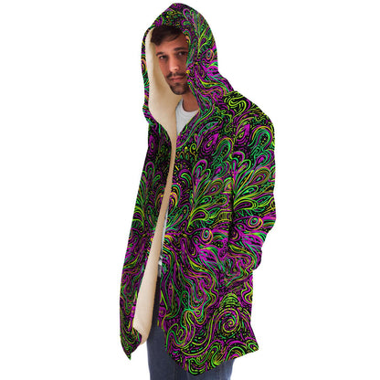 Neon Black Symmetrical Psychedelic Rave Cloak