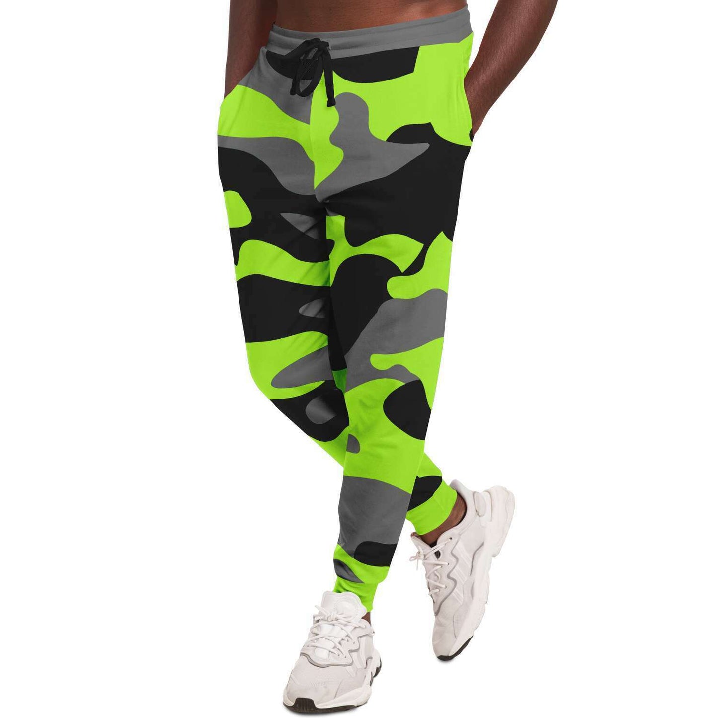 Neon Lime Camouflage Rave Joggers