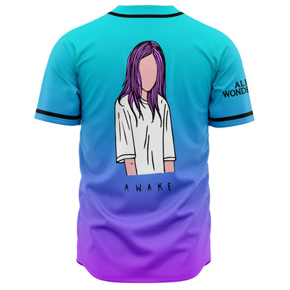 Alison Wonderland Cyan Purple Minimal Branded Rave Baseball Jersey
