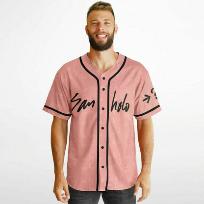 San Holo Line Art Doodle Reversible Baseball Jersey