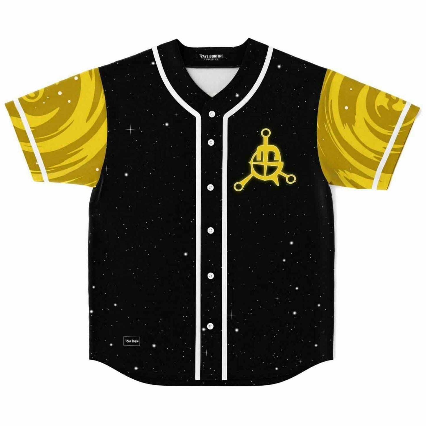 John Summit Black Starry Cosmic Space Rave Baseball Jersey