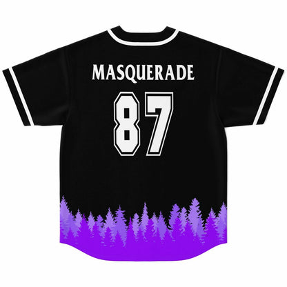 Black Nighttime Pine Rave Baseball Jersey