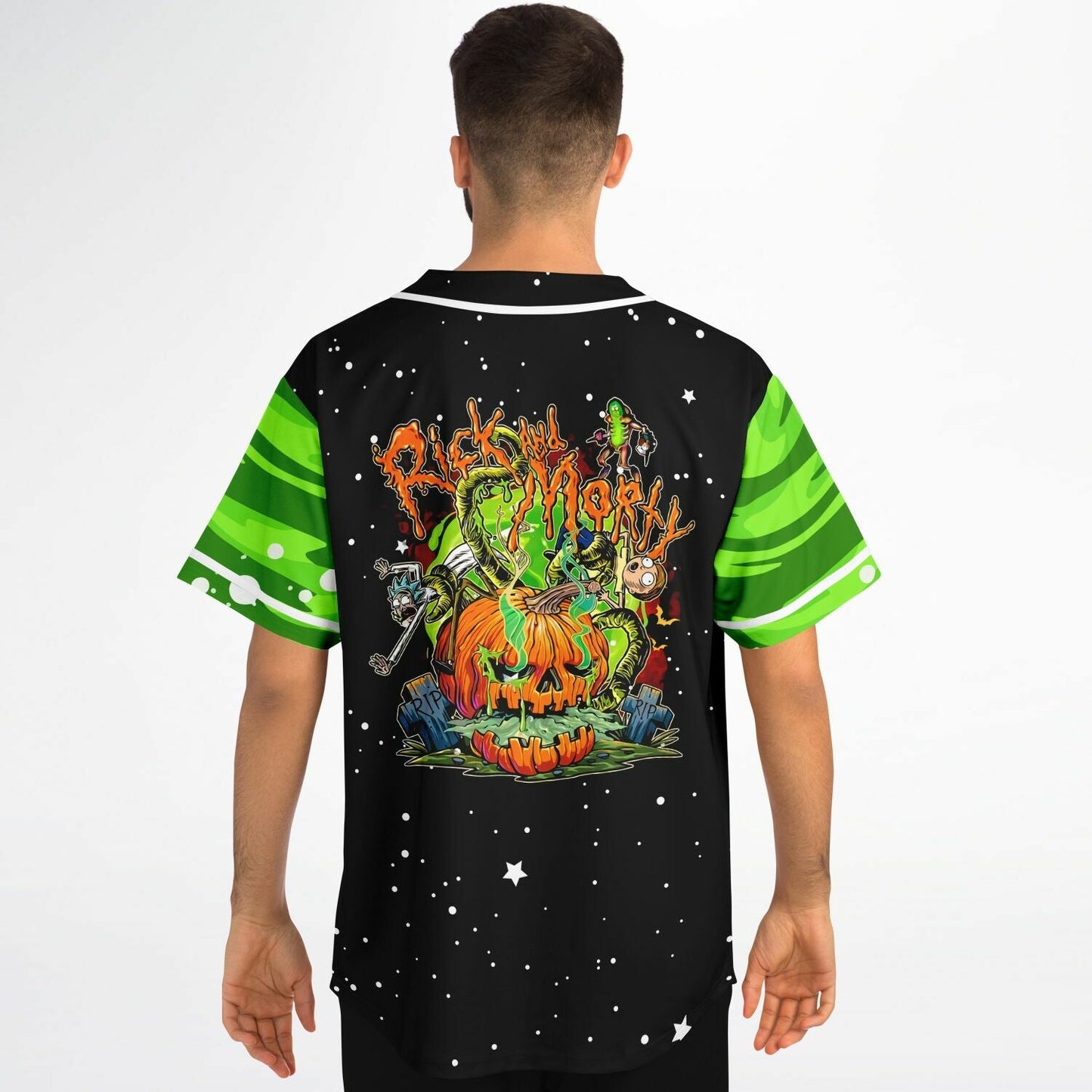 Black Rick Morty Rave Baseball Jersey