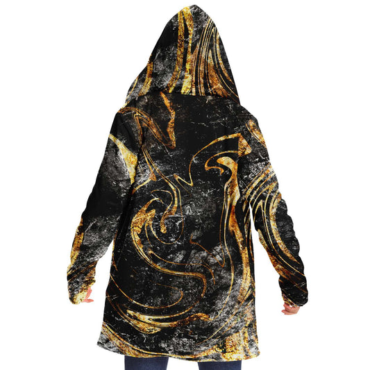 Black Gold Marbled Rave Cloak
