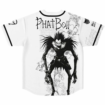 PhatBoii White Black Manga Rave Baseball Jersey