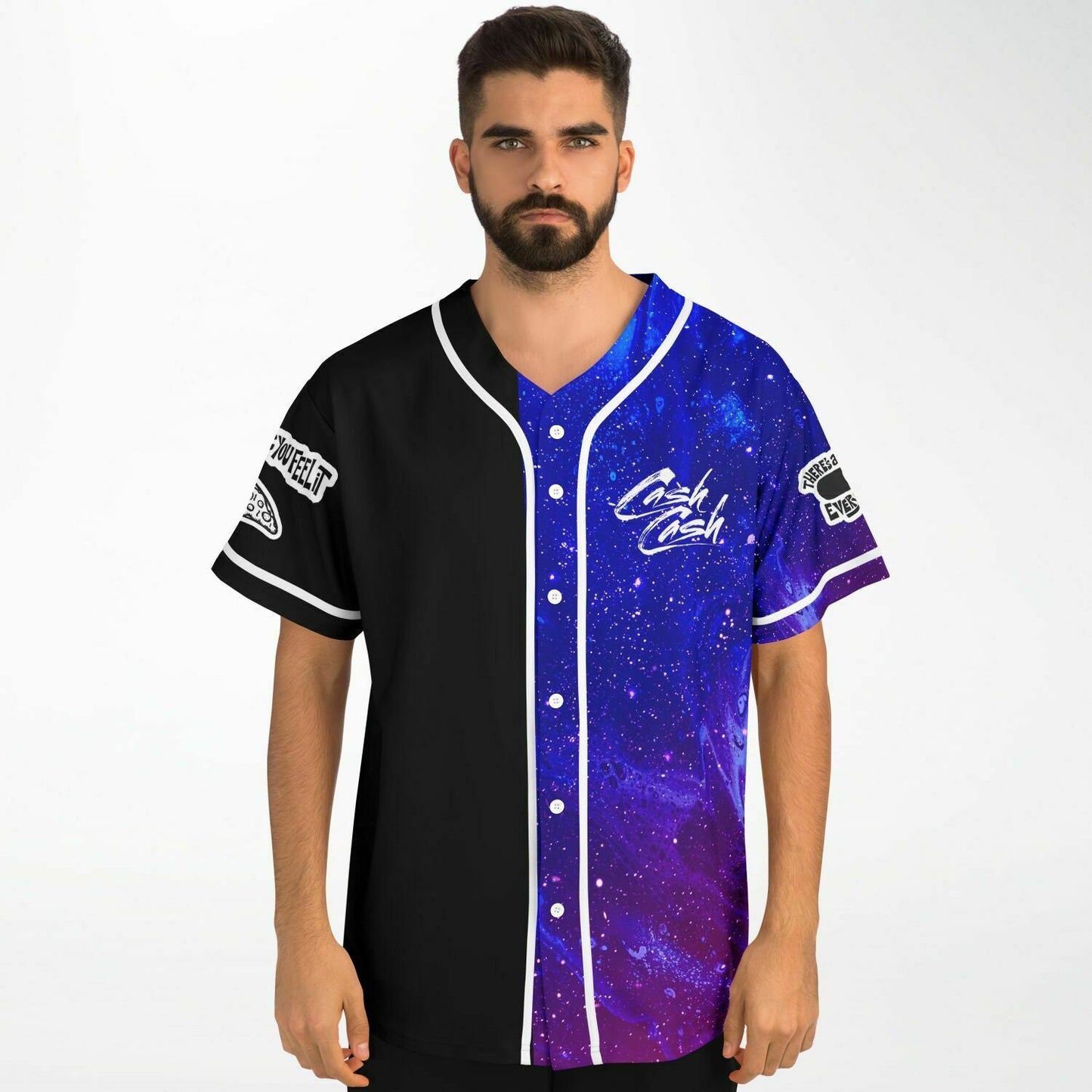 Cash Black Paired Split Rave Baseball Jersey