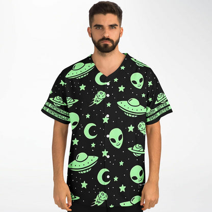 Black Aliens Rave Baseball Jersey