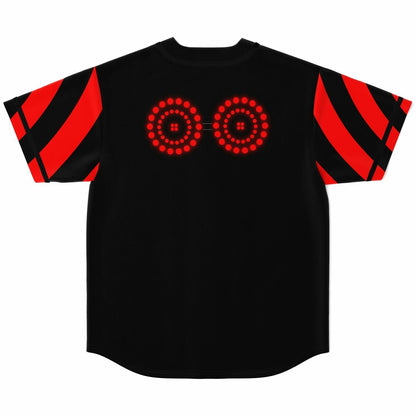 Rezz Black Red Hypnotic Concentric Rave Baseball Jersey
