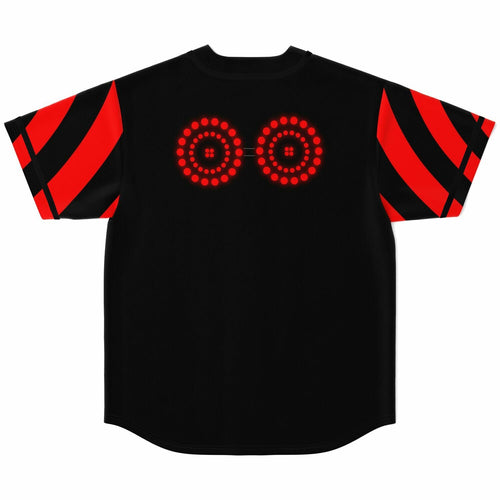Rezz Black Red Hypnotic Concentric Rave Baseball Jersey