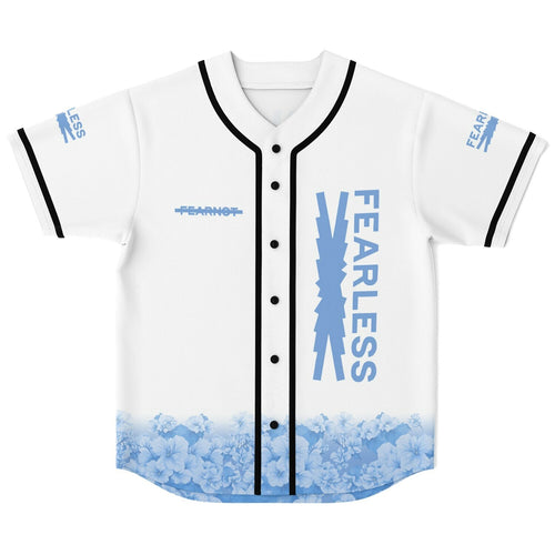 White ‘Fearless’ Lightning Rave Baseball Jersey