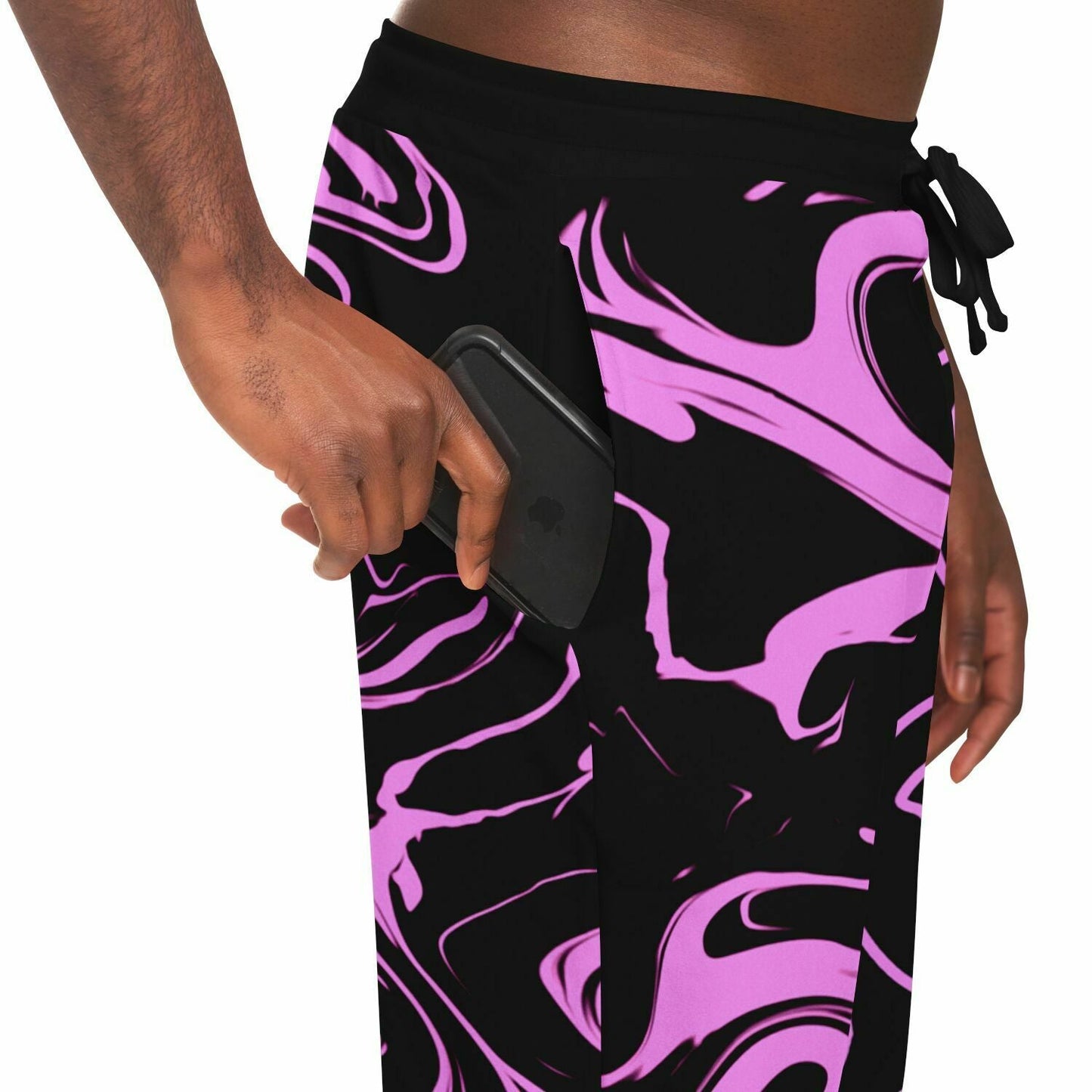 Black Split Rave Joggers