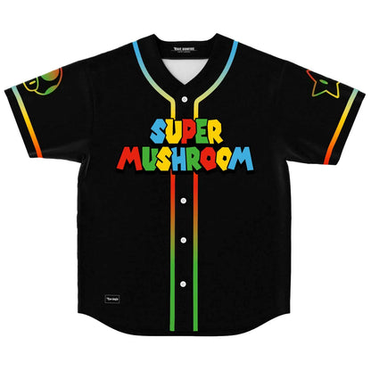 Black Super Mario Rave Baseball Jersey