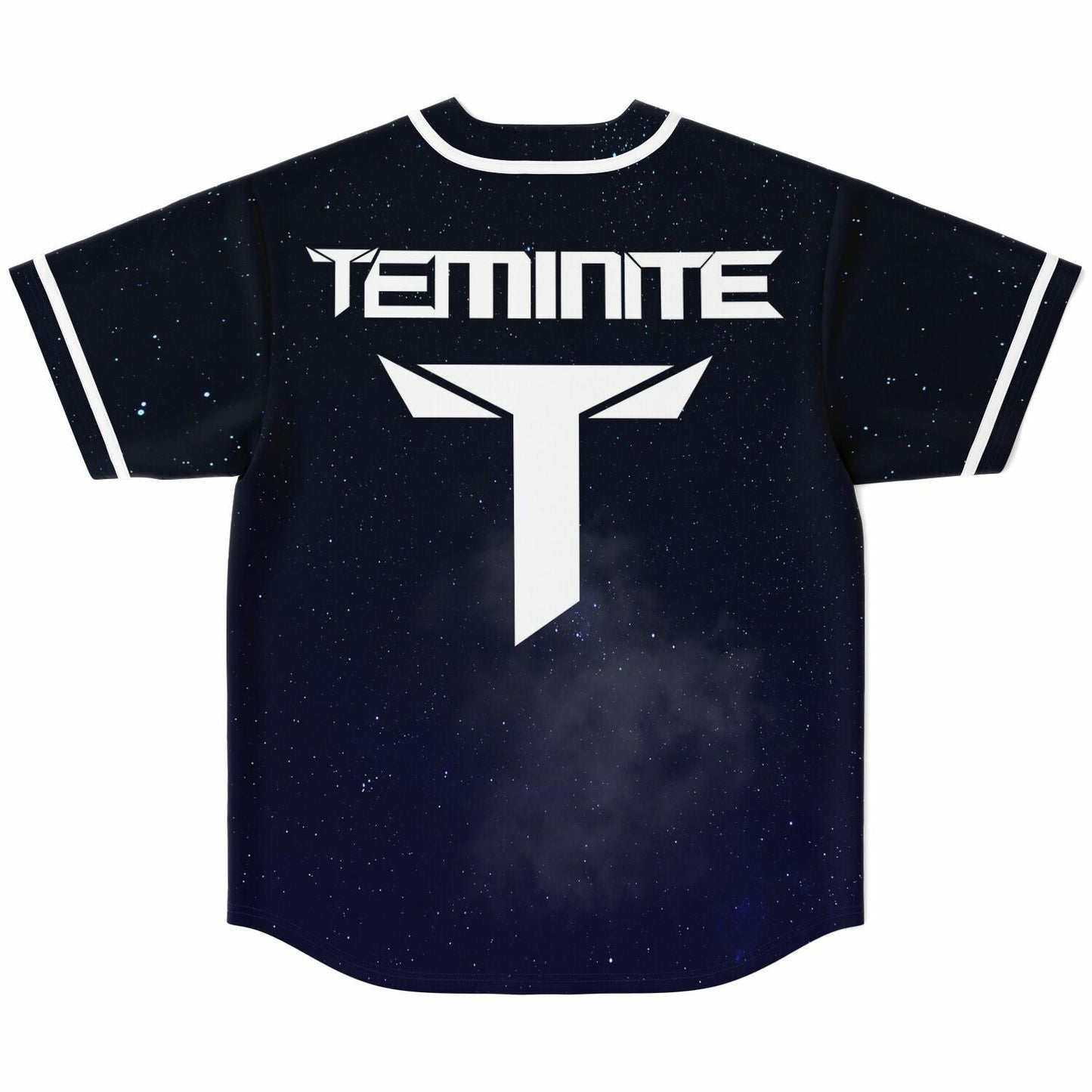 Teminite Deep Navy Night Sky Rave Baseball Jersey