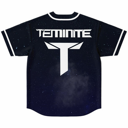 Teminite Deep Navy Night Sky Rave Baseball Jersey