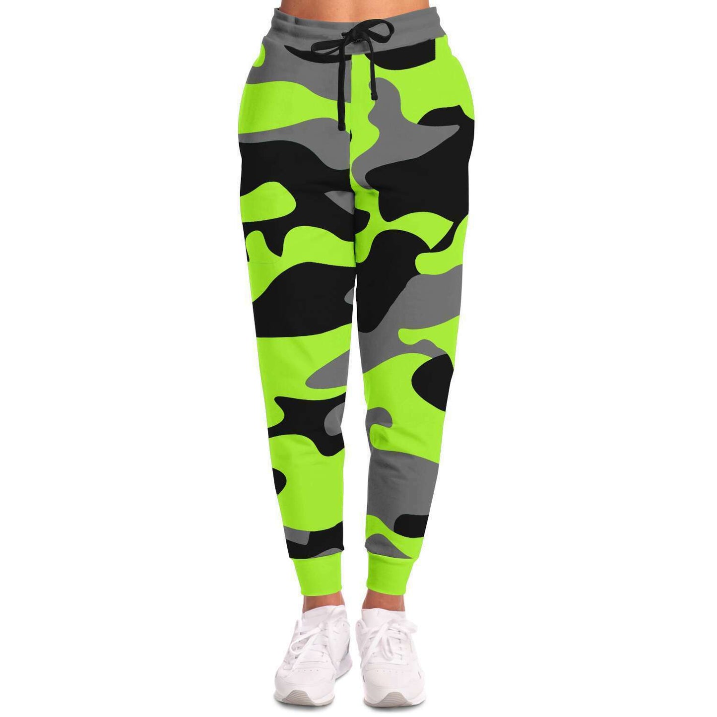 Neon Lime Camouflage Rave Joggers