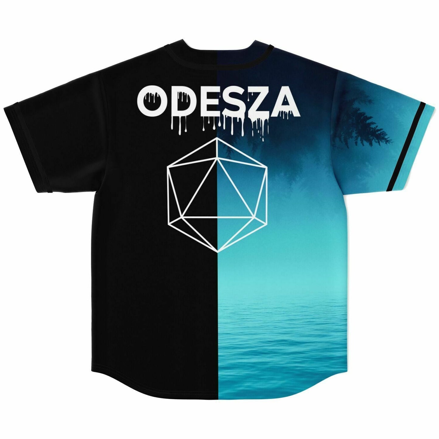 ODESZA Teal Misty Forest Rave Baseball Jersey