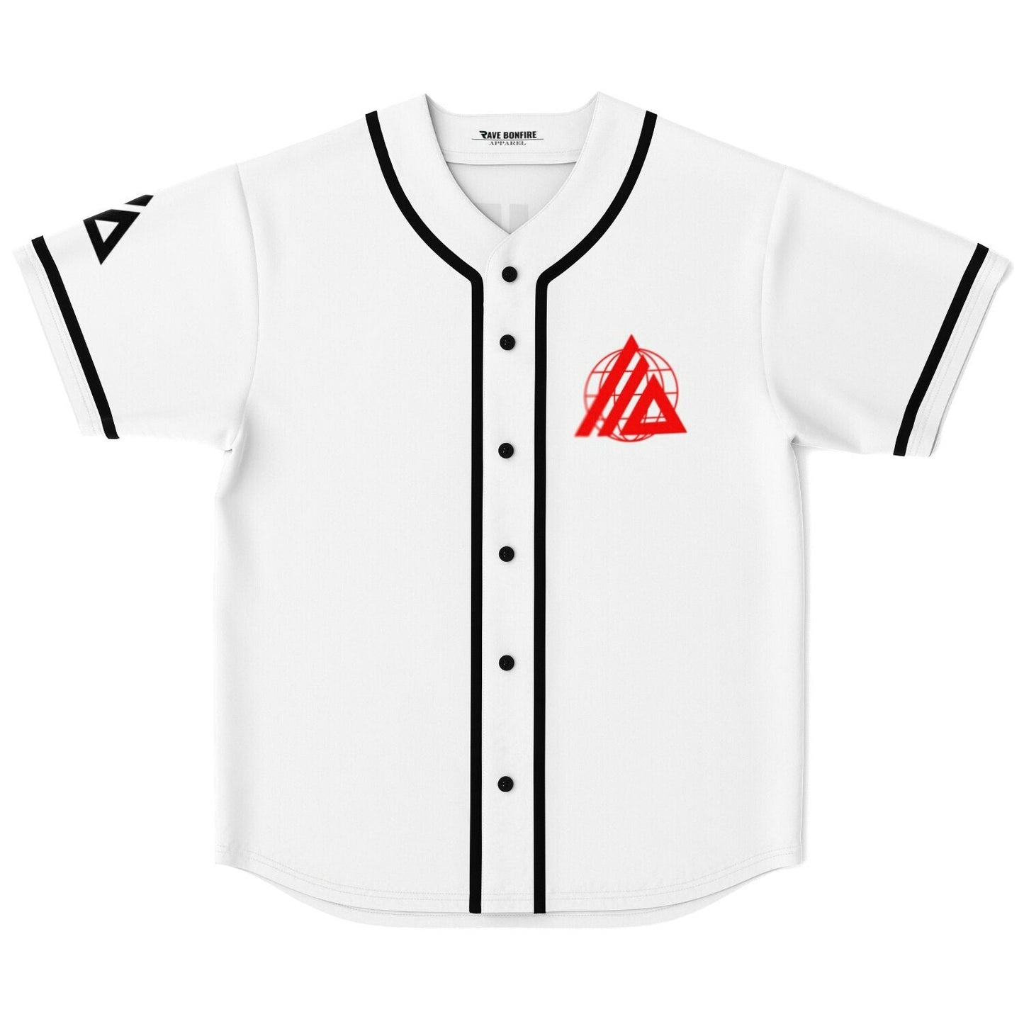 ATLiens White Black Chest Triangle Rave Baseball Jersey