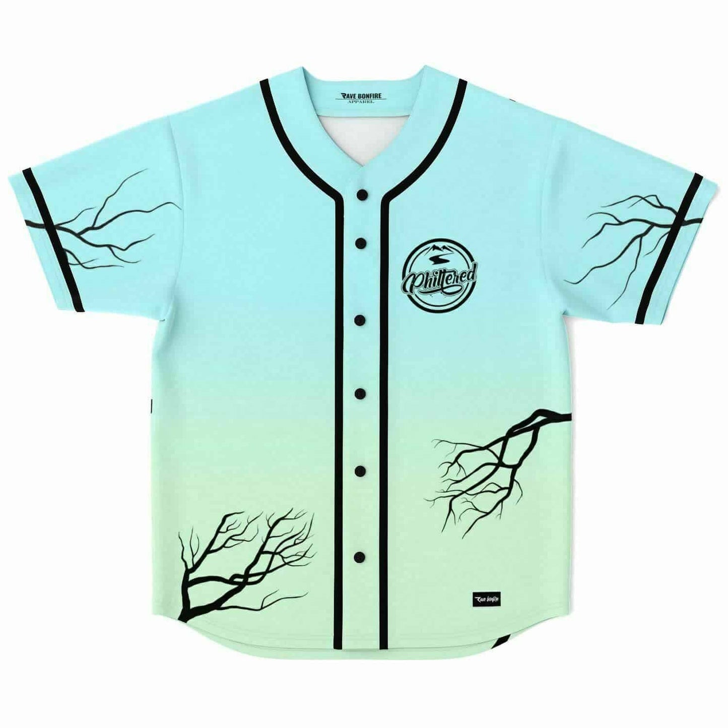 Philtered Light Sky Bare Tree Rave Baseball Jersey