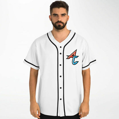 Adventure Club White Stylized ‘Ac’ Rave Baseball Jersey