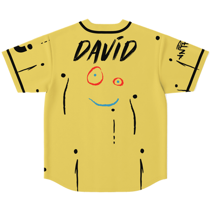 Mustard Yellow Crude Hand Rave Baseball Jersey