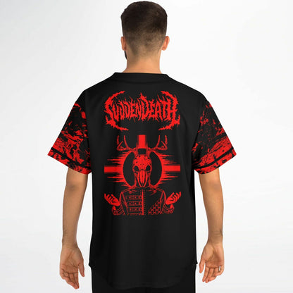 SVDDEN DEATH Black Body Antlered Deer Rave Baseball Jersey