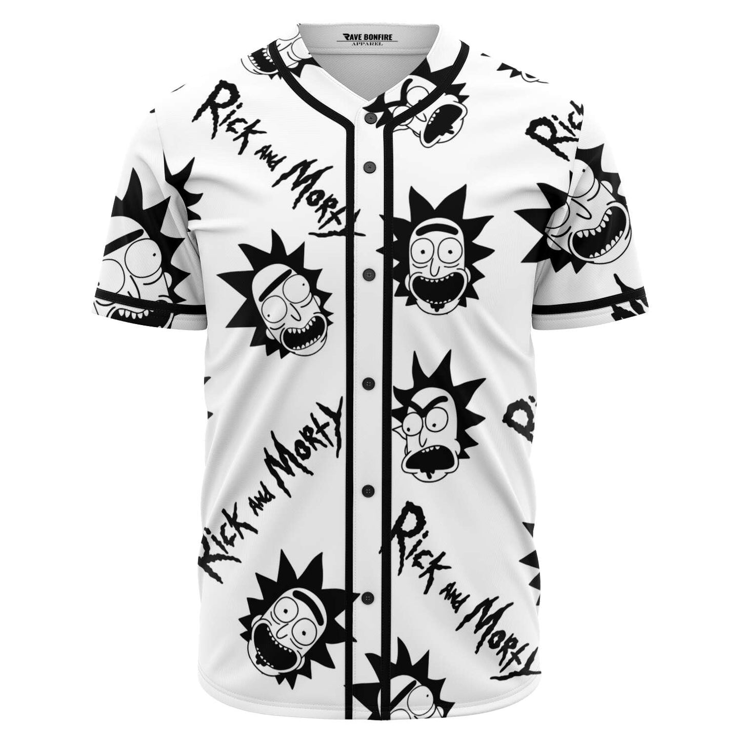 White Repeated Rick Rave Baseball Jersey