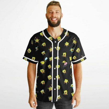 SpongeBob Festy Bestie Cartoon Reversible Baseball Jersey