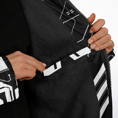 ILLENIUM Black White Futuristic Cyber Rave Cloak