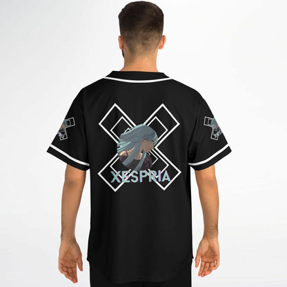 Black Anime Patches Rave Baseball Jersey