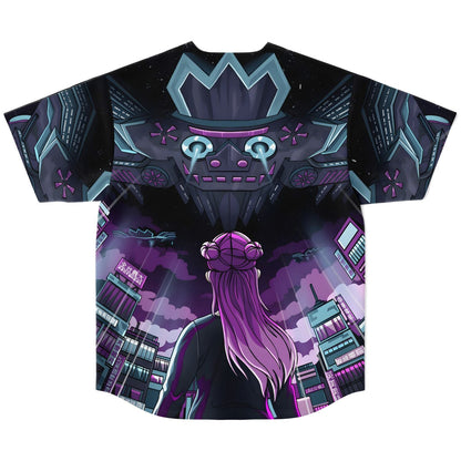 Black Purple Cosmic Starfield Rave Baseball Jersey