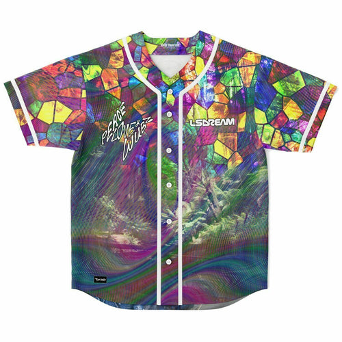 LSDREAM Vivid Rainbow Stained Glass Rave Baseball Jersey
