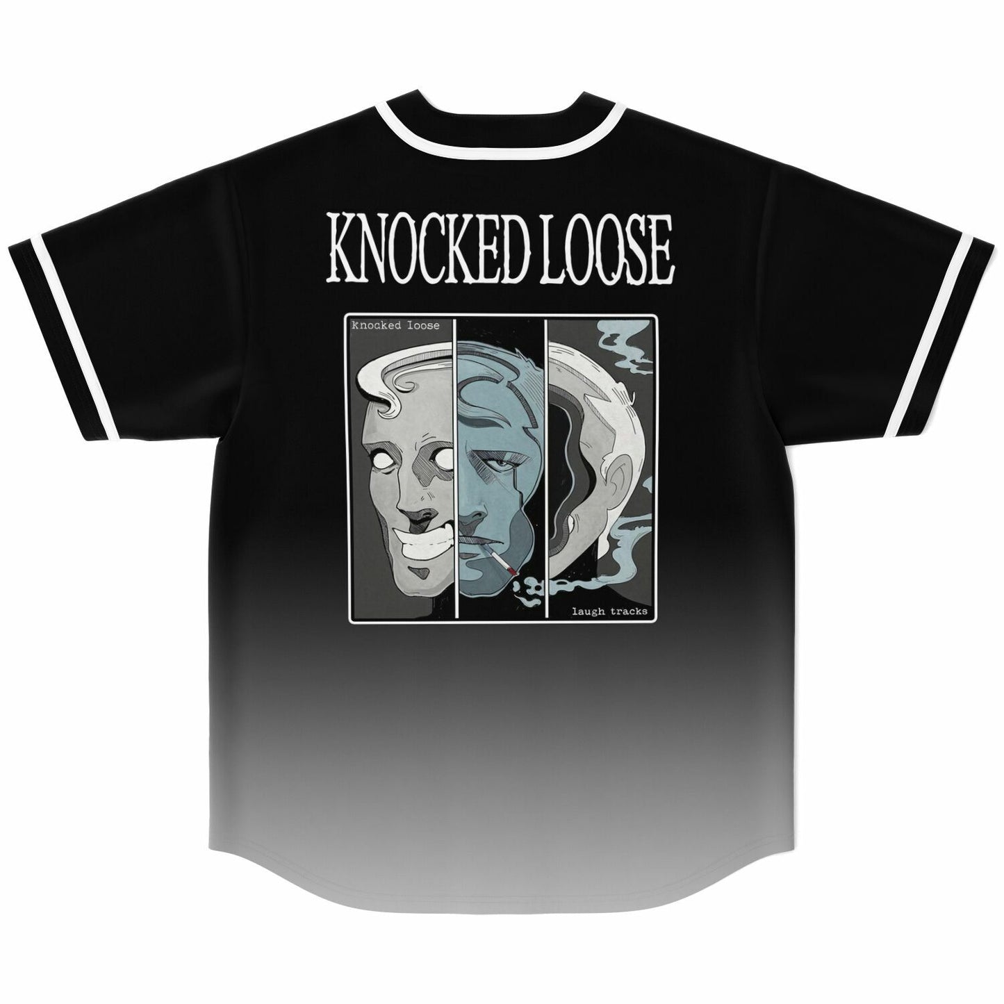 Knocked Loose Black White Chrome Rave Baseball Jersey