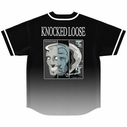 Knocked Loose Black White Chrome Rave Baseball Jersey