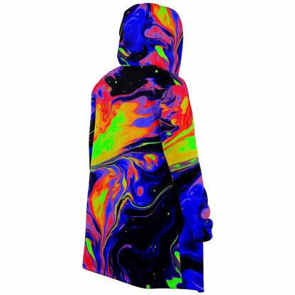 Electric Blue Liquid Paint Rave Cloak