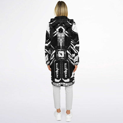 ILLENIUM Black White Futuristic Cyber Rave Cloak