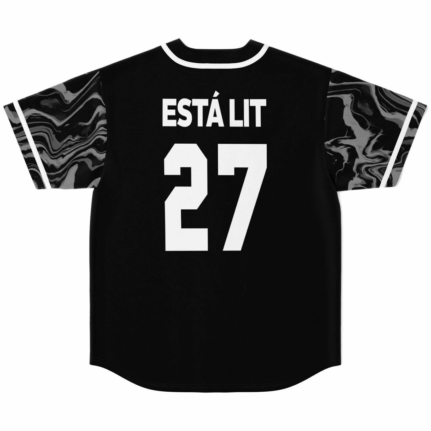 Black Skeleton Hand Rave Baseball Jersey