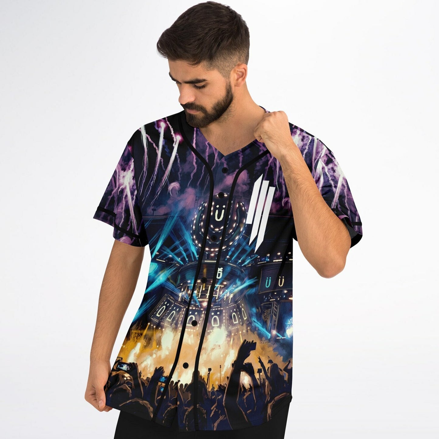 Skrillex Purple Packed Festival Rave Baseball Jersey