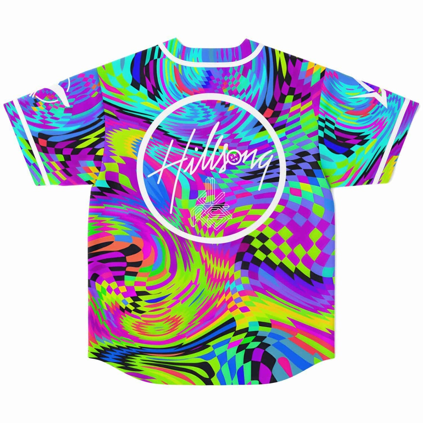 Robin Schulz Black Panel Warped Checkerboard Rave Baseball Jersey