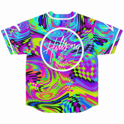 Robin Schulz Black Panel Warped Checkerboard Rave Baseball Jersey