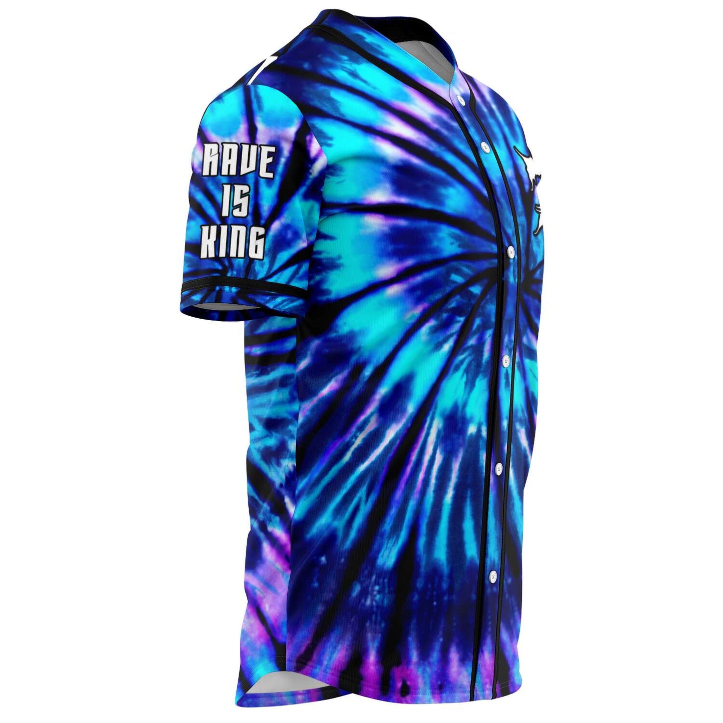 Zeds Dead Blue Spiral Tie Rave Baseball Jersey