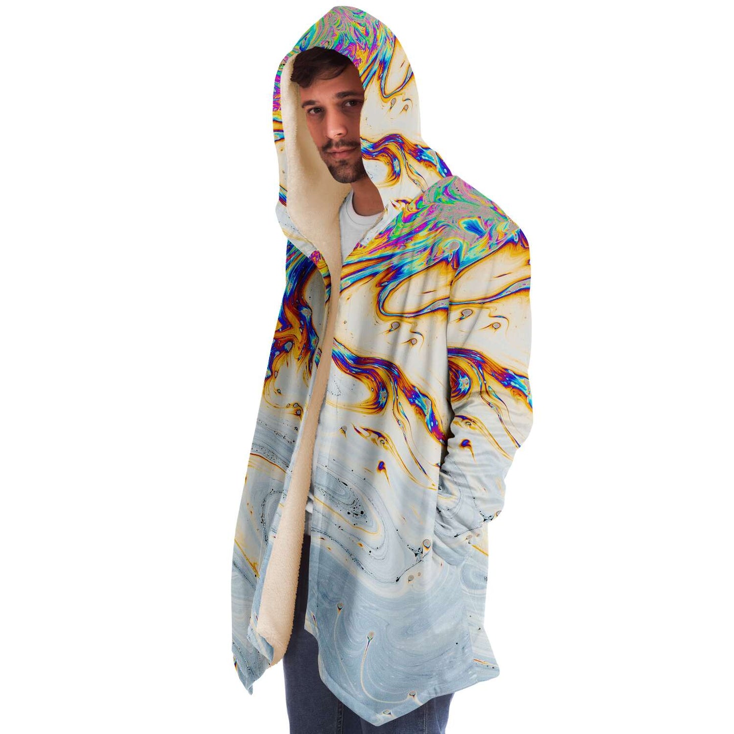 Cream Iridescent Soap Rave Cloak