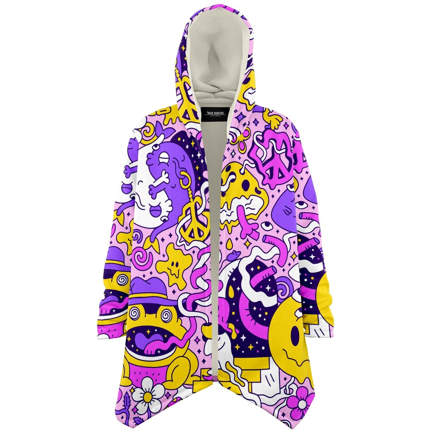 Pastel Pink Dense Cartoon Rave Cloak