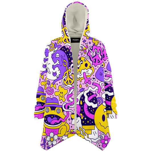 Pastel Pink Dense Cartoon Rave Cloak